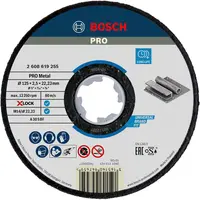 Диск карбофлексен за рязане Bosch на метал  125 мм, 2.5 мм, 22.23 мм, PRO Metal X-Lock