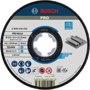 Диск карбофлексен за рязане Bosch на метал  115 мм, 22.23 мм, 2.5 мм, PRO Metal X-Lock - product - 095 BSH2023