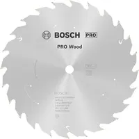 Диск карбиден за рязане Bosch на дърво  165 мм, 10 мм, 1 мм, 24 z, PRO Wood cordless