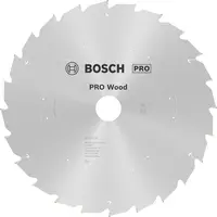 Диск карбиден за рязане Bosch на дърво  254 мм, 30 мм, 1.6 мм, 24 z, PRO Wood cordless