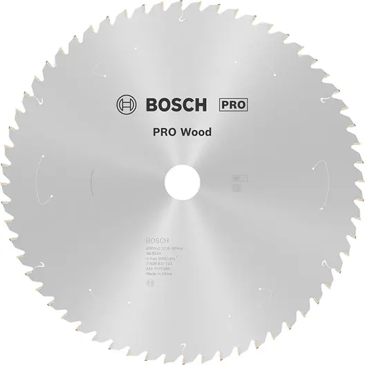 Диск карбиден за рязане Bosch на дърво  305 мм, 30 мм, 1.6 мм, 96 z, PRO Wood cordless