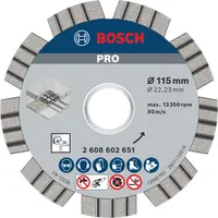 Диск диамантен за мокро рязане Bosch на бетон и армиран бетон  115 мм, 22.23 мм, 2.2 мм, PRO Concrete