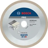 Диск диамантен за сухо рязане Bosch на керамика, теракот и фаянс  200 мм, 25.4 мм, 2.2 мм, PRO Ceramic