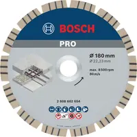 Диск диамантен за мокро рязане Bosch на бетон и армиран бетон  180 мм, 22.23 мм, 2.4 мм, PRO Concrete