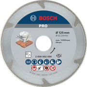 Диск диамантен за мокро рязане Bosch мрамор и мек камък  125 мм, 22.23 мм, 2.2 мм, PRO Marble - product - 095 BSH2142