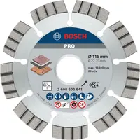 Диск диамантен за сухо рязане Bosch на гранит, мрамор и скални материали  115 мм, 22.23 мм, 2.2 мм, PRO Stone