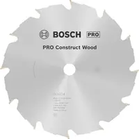 Диск циркулярен за рязане Bosch на дърво грубо с HM пластини  184 мм, 16 мм, 1.6 мм, 12 z, PRO Construct Wood