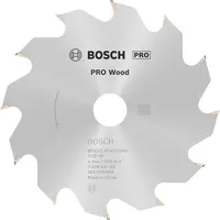 Диск циркулярен за рязане Bosch на дърво напречно надлъжно с HM пластини  130 мм, 20/16 мм, 1.4 мм, 12 z, PRO Wood