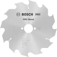 Диск циркулярен за рязане Bosch на дърво напречно надлъжно с HM пластини  190 мм, 30 мм, 1.6 мм, 12 z, PRO Wood
