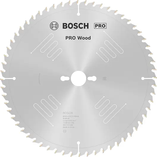 Диск циркулярен за рязане Bosch на дърво напречно надлъжно с HM пластини  305 мм, 30 мм, 2.2 мм, 60 z, PRO Wood