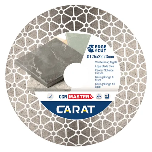 Диск диамантен за сухо рязане Carat на керамика, теракот и фаянс  125 мм, 22.23 мм, 1.7 мм, CGN Master