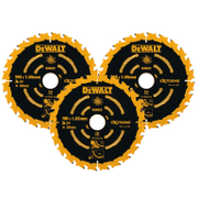 Диск циркулярен за рязане DeWALT на дърво грубо с HM пластини комплект 3 бр. 190 мм, 30 мм, 1.65 мм, 24 z, Extreme - product - 095 DWA 124