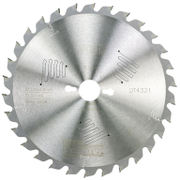 Диск циркулярен за рязане DeWALT на дърво напречно надлъжно с HM пластини  250 мм, 30 мм, 3 мм, 30 z, Extreme - product - 095 DWA 137