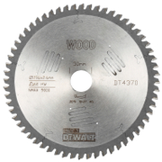 Диск циркулярен за рязане DeWALT на дърво фино напречно надлъжно с HM пластини  216 мм, 30 мм, 2.6 мм, 60 z, Extreme - product - 095 DWA 132