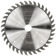 Диск циркулярен за рязане DeWALT на дърво фино напречно надлъжно с HM пластини  160 мм, 20 мм, 2.6 мм, 36 z, Extreme - product - 095 DWA 158