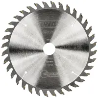 Диск циркулярен за рязане DeWALT на дърво фино напречно надлъжно с HM пластини  160 мм, 20 мм, 2.6 мм, 36 z, Extreme