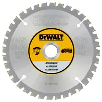 Диск циркулярен за рязане DeWALT на алуминий с HM пластини  165 мм, 20 мм, 1.49 мм, 36 z, Aluminium