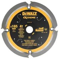 Диск циркулярен за рязане DeWALT за фиброцимент, ламинат и MDF  160 мм, 20 мм, 1.8 мм, 4 z, Extreme