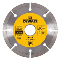 Диск диамантен за сухо рязане DeWALT на тухли, бетон и керемиди  115 мм, 22.23 мм, 1.75 мм, Diamond Edge