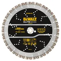 Диск диамантен за сухо и мокро рязане DeWALT на бетон, тухли и керемиди  350 мм, 25.4 мм, Elite