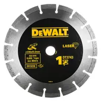 Диск диамантен за сухо рязане DeWALT на тухли, бетон и керемиди  230 мм, 22.2 мм, DT3743