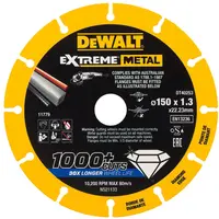 Диск диамантен за сухо рязане DeWALT на метал  150 мм, 22.23 мм, 1.3 мм, Extreme Metal
