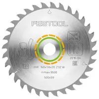 Диск циркулярен за рязане Festool на дърво грубо с HM пластини  160 мм, 20 мм, 18 z, W18