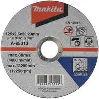 Диск карбофлексен за рязане Makita на метал  125 мм, 2.5 мм, 22.23 мм, A-85313