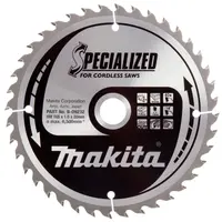 Диск циркулярен за рязане Makita на дърво фино напречно надлъжно с HM пластини  165 мм, 20 мм, 1 мм, 40 z, Specialized