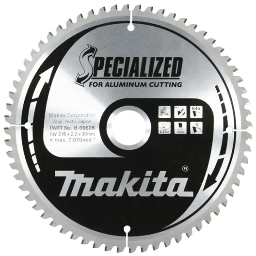 Диск циркулярен за рязане Makita на алуминий с HM пластини  250 мм, 30 мм, 1.8 мм, 100 z, Specialized