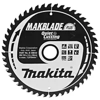Диск циркулярен за рязане Makita на дърво фино напречно надлъжно с HM пластини  216 мм, 30 мм, 1.6 мм, 48 z, Makblade plus