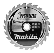 Диск циркулярен за рязане Makita на дърво фино напречно надлъжно с HM пластини  165 мм, 20 мм, 1 мм, 25 z, Efficut - product - 095 MKT1728