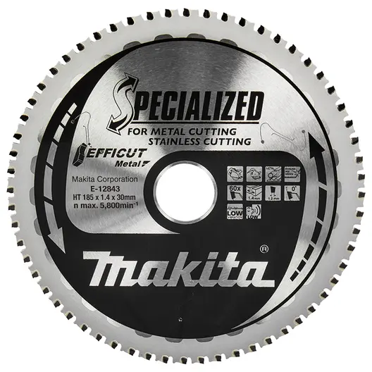 Диск циркулярен за рязане Makita на метали с HM пластини, E-12843