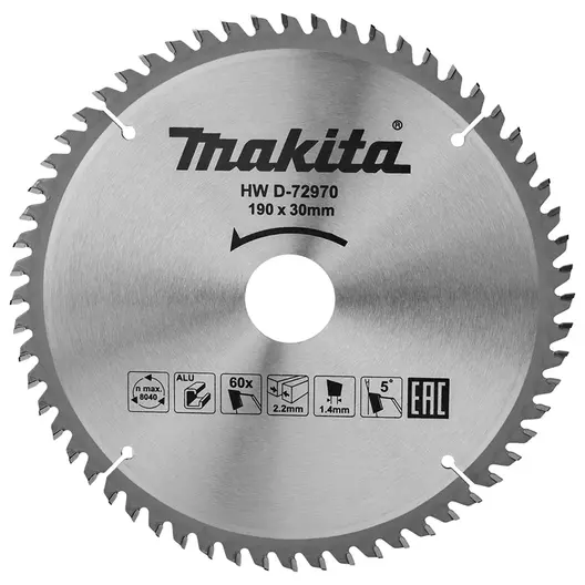 Диск циркулярен за рязане Makita на метали с HM пластини, D-72970