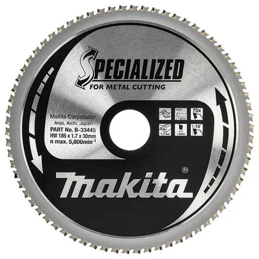 Диск циркулярен за рязане Makita на метали с HM пластини, B-33445