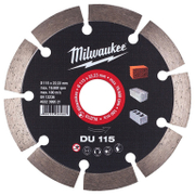 Диск диамантен за сухо рязане Milwaukee на тухли, бетон и керемиди  115 мм, 22.23 мм, 2.2 мм, DU - product - 095 MLA 102
