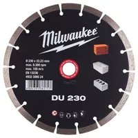 Диск диамантен за сухо рязане Milwaukee на тухли, бетон и керемиди  230 мм, 22.23 мм, 2.6 мм, DU