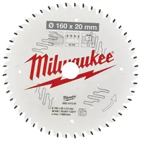 Диск циркулярен за рязане Milwaukee на дърво с HM пластини с PTFE покритие  160 мм, 20 мм, 2.2 мм, 48 z, CSB P