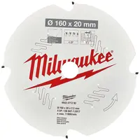 Диск циркулярен за рязане Milwaukee на фиброцимент с PCD пластини с PTFE покритие  160 мм, 20 мм, 2.2 мм, 4 z, CSB P