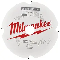 Диск циркулярен за рязане Milwaukee на фиброцимент с PCD пластини с PTFE покритие  190 мм, 30 мм, 1.8 мм, 4 z, CSB P