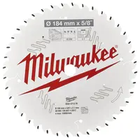 Диск циркулярен за рязане Milwaukee на дърво с HM пластини с PTFE покритие  184 мм, 2.1 мм, 40 z, CSB P