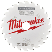 Диск циркулярен за рязане Milwaukee на дърво грубо с HM пластини  184 мм, 30 мм, 1.6 мм, 24 z, CSB P - product - 095 MLA1661