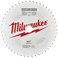 Диск циркулярен за рязане Milwaukee на дърво с HM пластини с PTFE покритие  235 мм, 30 мм, 2.4 мм, 48 z, CSB P
