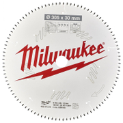 Диск циркулярен за рязане Milwaukee на дърво с HM пластини с PTFE покритие  305 мм, 30 мм, 3 мм, 100 z, CSB MS - product - 095 MLA1690