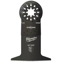 Нож за многофункционален осцилатор Milwaukee  65 мм, Starlock, HCS въглеродна стомана, 6005
