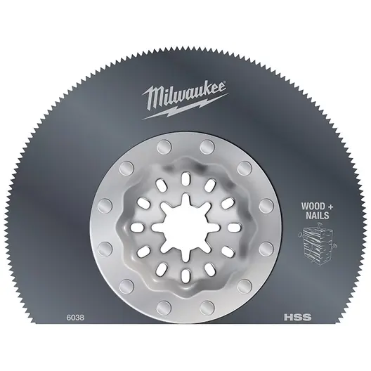 Нож за многофункционален осцилатор Milwaukee  полукръгъл 85 мм, Starlock, HSS, 6038