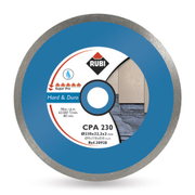 Диск диамантен за мокро рязане Rubi на гранитогрес и твърди материали  250 мм, 25.4 мм, 2.2 мм, Continuous CPA - product - 095 RUB1014