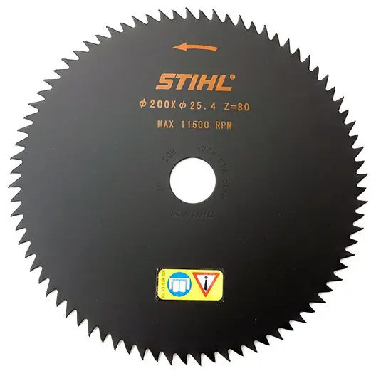 Диск за рязане на храсти STIHL метален с остър зъб  ф 200x25.4 мм, 80 z, FS80, FS120, FS130