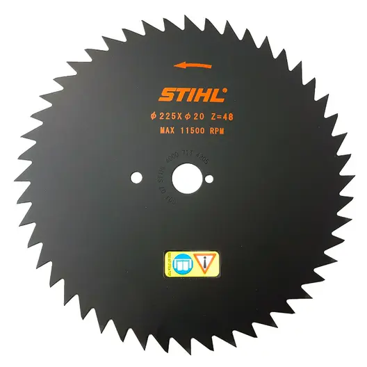 Диск за рязане на храсти STIHL метален с остър зъб  ф 225x20 мм, 48 z, FS 361 C-EM, FS 491 C-EM, FS 260, FS 261, FS 360