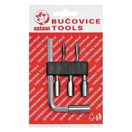 Комплект метчици Bucovice метрична резба  M4-M10 мм, HSS, 6 бр.